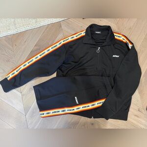 Nerdy Black Track Suit with Stripe (set) unisex